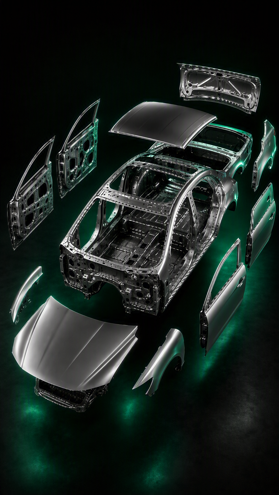 Stamping & Forming Automotive body structure stamped from sheet metal